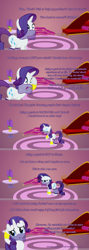 Size: 1000x2823 | Tagged: safe, artist:creamsicle delight, rarity, pony, unicorn, armband, ask, ask generous genie rarity, carpet, comic, fainting couch, female, genie, mare, solo, tumblr, veil