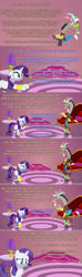 Size: 1000x3388 | Tagged: safe, artist:creamsicle delight, discord, rarity, draconequus, pony, unicorn, ask, ask generous genie rarity, comic, female, genie, male, mare, tumblr