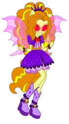 Size: 4000x7083 | Tagged: safe, artist:mixiepie, adagio dazzle, equestria girls, rainbow rocks, boots, commission, fin wings, glowing eyes, ponied up, shoes, simple background, solo, transparent background, vector