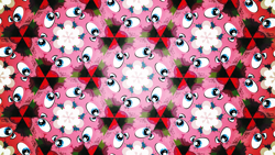 Size: 3111x1750 | Tagged: safe, artist:aaronmk, pinkie pie, earth pony, pony, female, kaleidoscope, mare, pink coat, solo