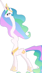 Size: 4799x8285 | Tagged: safe, artist:frownfactory, princess celestia, alicorn, pony, .svg available, absurd resolution, are you frustrated?, crown, cutie mark, female, horseshoes, impossibly long neck, jewelry, long neck, mare, meme, necc, peytral, regalia, simple background, solo, svg, transparent background, vector, wat