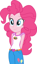 Size: 7000x12016 | Tagged: safe, artist:luckreza8, pinkie pie, equestria girls, legend of everfree, absurd resolution, clothes, cute, diapinkes, hands behind back, shorts, smiling, solo