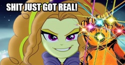 Size: 540x280 | Tagged: safe, adagio dazzle, equestria girls, rainbow rocks, infinity gauntlet, infinity gems, marvel, marvel comics, vulgar