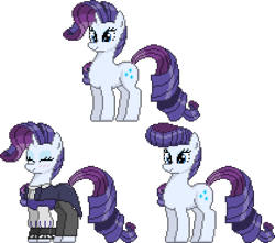 Size: 630x558 | Tagged: safe, artist:frenchpone, rarity, pony, unicorn, butler, clothes, female, mare, pixel art, pompadour, simple background, transparent background