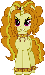 Size: 6604x10957 | Tagged: safe, artist:osipush, adagio dazzle, pony, unicorn, absurd resolution, bracelet, ponified, simple background, solo, transparent background, vector