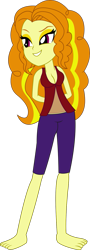 Size: 597x1664 | Tagged: safe, artist:sketchmcreations, adagio dazzle, equestria girls, alternate costumes, alternate hairstyle, barefoot, cleavage, clothes, feet, female, loose hair, pajamas, see-through, simple background, solo, transparent background