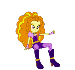 Size: 5705x5285 | Tagged: safe, artist:mit-boy, adagio dazzle, equestria girls, rainbow rocks, absurd resolution, amulet, boots, clothes, happy, high heel boots, necklace, shoes, simple background, sitting, solo, svg, transparent background, vector