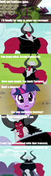 Size: 585x2012 | Tagged: safe, derpibooru import, lord tirek, twilight sparkle, twilight sparkle (alicorn), alicorn, pony, everyone steals tirek's meme, exploitable meme, female, jasper batt jr, mare, meme, no more heroes, no more heroes 2 desperate struggle, revenge, tirek vs everyone meme, vulgar