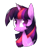 Size: 1024x1105 | Tagged: safe, artist:bae-mon, derpibooru import, twilight sparkle, pony, unicorn, female, mare, multicolored mane, purple coat, solo