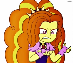 Size: 1445x1242 | Tagged: safe, artist:cbear624, adagio dazzle, equestria girls, amulet, clothes, fingerless gloves, gloves, necklace, oh come on, signature, solo, spikes