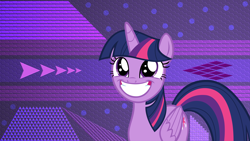 Size: 3840x2160 | Tagged: safe, artist:andoanimalia, artist:laszlvfx, derpibooru import, edit, twilight sparkle, twilight sparkle (alicorn), alicorn, pony, horse play, female, mare, solo, wallpaper, wallpaper edit, wide smile