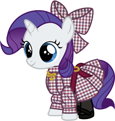 Size: 1136x1200 | Tagged: safe, artist:cloudyglow, rarity, pony, unicorn, american girls, clothes, female, filly, filly rarity, samantha parkington, younger
