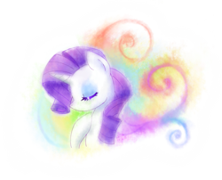 Size: 1813x1465 | Tagged: safe, artist:habijob, rarity, pony, unicorn, eyes closed, female, mare