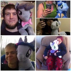 Size: 600x600 | Tagged: safe, artist:penniesponyplushies, derpibooru import, octavia melody, soarin', sweetie belle, twilight sparkle, human, custom, irl, irl human, photo, plushie, selfie