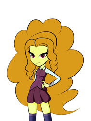 Size: 750x1000 | Tagged: artist needed, safe, adagio dazzle, equestria girls, clothes, crystal prep academy uniform, no nose, school uniform, skirt, socks, solo