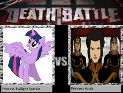 Size: 1024x774 | Tagged: safe, derpibooru import, twilight sparkle, twilight sparkle (alicorn), alicorn, pony, avatar the last airbender, azula, crossover, death battle, exploitable meme, female, mare, meme