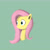 Size: 2333x2333 | Tagged: safe, artist:bighm, fluttershy, pegasus, pony, bust, looking away, messy mane, portrait, simple background, solo