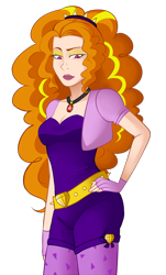 Size: 700x1162 | Tagged: safe, artist:emberfan11, adagio dazzle, equestria girls, humanized, simple background, solo, transparent background