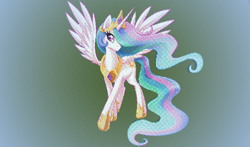 Size: 1440x844 | Tagged: safe, artist:askaniz, artist:metalpandora, princess celestia, alicorn, pony, crossover, minecraft, minecraft pixel art, pixel art, solo