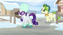 Size: 1280x720 | Tagged: safe, screencap, pistachio, rarity, pony, unicorn, best gift ever