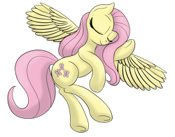 Size: 3000x2352 | Tagged: safe, artist:datapony, fluttershy, pegasus, pony, eyes closed, simple background, sleeping, solo, spread wings, transparent background, underhoof