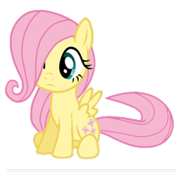 Size: 1024x1000 | Tagged: safe, artist:posey-11, fluttershy, pegasus, pony, :c, cute, filly, filly fluttershy, foal, looking down, shyabetes, simple background, sitting, solo, transparent background, vector