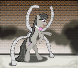 Size: 1080x949 | Tagged: safe, artist:koribaka, octavia melody, earth pony, pony, crossover, doctor octavia, doctor octopus, spider-man