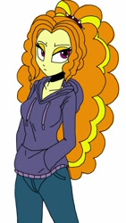 Size: 600x1067 | Tagged: safe, artist:miracle32, adagio dazzle, equestria girls, clothes, hoodie, simple background, solo