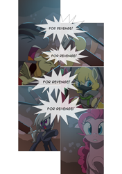 Size: 3541x5016 | Tagged: safe, artist:gashiboka, pinkie pie, oc, pony, comic:recall the time of no return, comic, vendetta