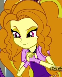 Size: 561x697 | Tagged: safe, screencap, adagio dazzle, equestria girls, rainbow rocks, adorabolical, adoragio, cropped, cute, discovery family logo, scheming