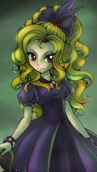 Size: 640x1136 | Tagged: safe, artist:midnameowfries, edit, adagio dazzle, equestria girls, clothes, cropped, dress, solo