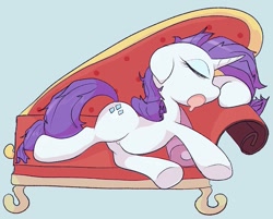 Size: 793x639 | Tagged: safe, artist:noupu, rarity, pony, unicorn, female, majestic as fuck, mare, sleeping, solo