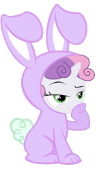 Size: 672x1187 | Tagged: safe, sweetie belle, bunny belle, bunny costume, clothes, pure unfiltered evil, simple background, solo, transparent background, vector