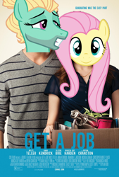 Size: 1382x2048 | Tagged: safe, edit, fluttershy, zephyr breeze, flutter brutter, barely pony related, get a job, get a job (2016), poster