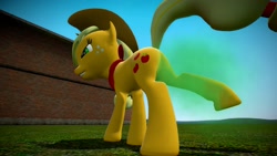 Size: 1920x1080 | Tagged: safe, artist:tacko marceno, applejack, earth pony, pony, 3d, fart, gmod, solo