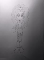 Size: 896x1200 | Tagged: safe, artist:yateworldorder, derpibooru exclusive, adagio dazzle, equestria girls, rainbow rocks, pencil, photo, sketch, solo, traditional art