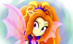 Size: 3000x1800 | Tagged: safe, artist:crunchtherobot, adagio dazzle, equestria girls, fin wings, ponied up, solo