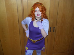 Size: 3488x2616 | Tagged: safe, artist:blazingdazzlingdusk, adagio dazzle, human, equestria girls, rainbow rocks, clothes, cosplay, costume, female, irl, irl human, photo, red eyes take warning