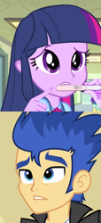 Size: 832x1818 | Tagged: safe, derpibooru import, flash sentry, twilight sparkle, equestria girls, comic, female, flashlight, humanized, male, pregnancy test, pregnancy test meme, shipping, straight