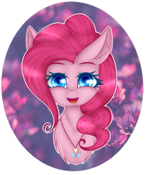 Size: 1083x1311 | Tagged: safe, artist:fellabyss, pinkie pie, earth pony, pony, cute, jewelry, necklace, solo