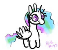 Size: 197x171 | Tagged: safe, artist:bigrigs, derpibooru exclusive, princess celestia, alicorn, pony, cute, small resolution, solo