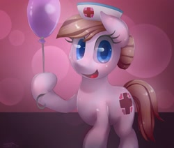 Size: 2600x2200 | Tagged: safe, artist:surgicalarts, nurse redheart, earth pony, pony, balloon