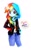 Size: 2156x3477 | Tagged: safe, artist:liaaqila, derpibooru import, rainbow dash, equestria girls, anime, clothes, crossover, hoodie, jacket, my hero academia, pants, rainbow dash always dresses in style, signature, traditional art