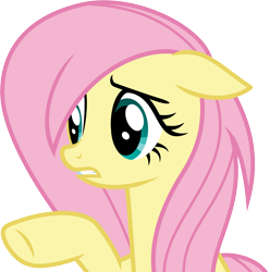 Size: 6001x6055 | Tagged: safe, artist:deratrox, fluttershy, pegasus, pony, flutter brutter, .svg available, absurd resolution, bust, female, floppy ears, mare, raised hoof, simple background, solo, transparent background, vector