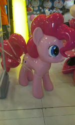 Size: 360x595 | Tagged: safe, pinkie pie, doraemon, irl, photo, statue, trapped