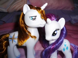 Size: 900x673 | Tagged: safe, prince blueblood, rarity, female, irl, male, photo, rariblood, shipping, straight, toy