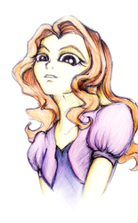 Size: 708x1144 | Tagged: safe, artist:buttersprinkle, adagio dazzle, equestria girls, loose hair, solo, traditional art