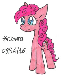 Size: 507x634 | Tagged: safe, artist:cmara, pinkie pie, earth pony, pony, female, mare, pink coat, pink mane, solo, traditional art