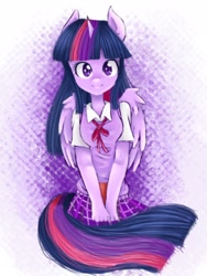 Size: 1536x2048 | Tagged: safe, artist:iponylover, derpibooru import, twilight sparkle, twilight sparkle (alicorn), alicorn, anthro, solo