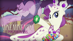 Size: 1920x1080 | Tagged: safe, artist:sweetleafx, rarity, pony, unicorn, disney, mine mine mine, pocahontas